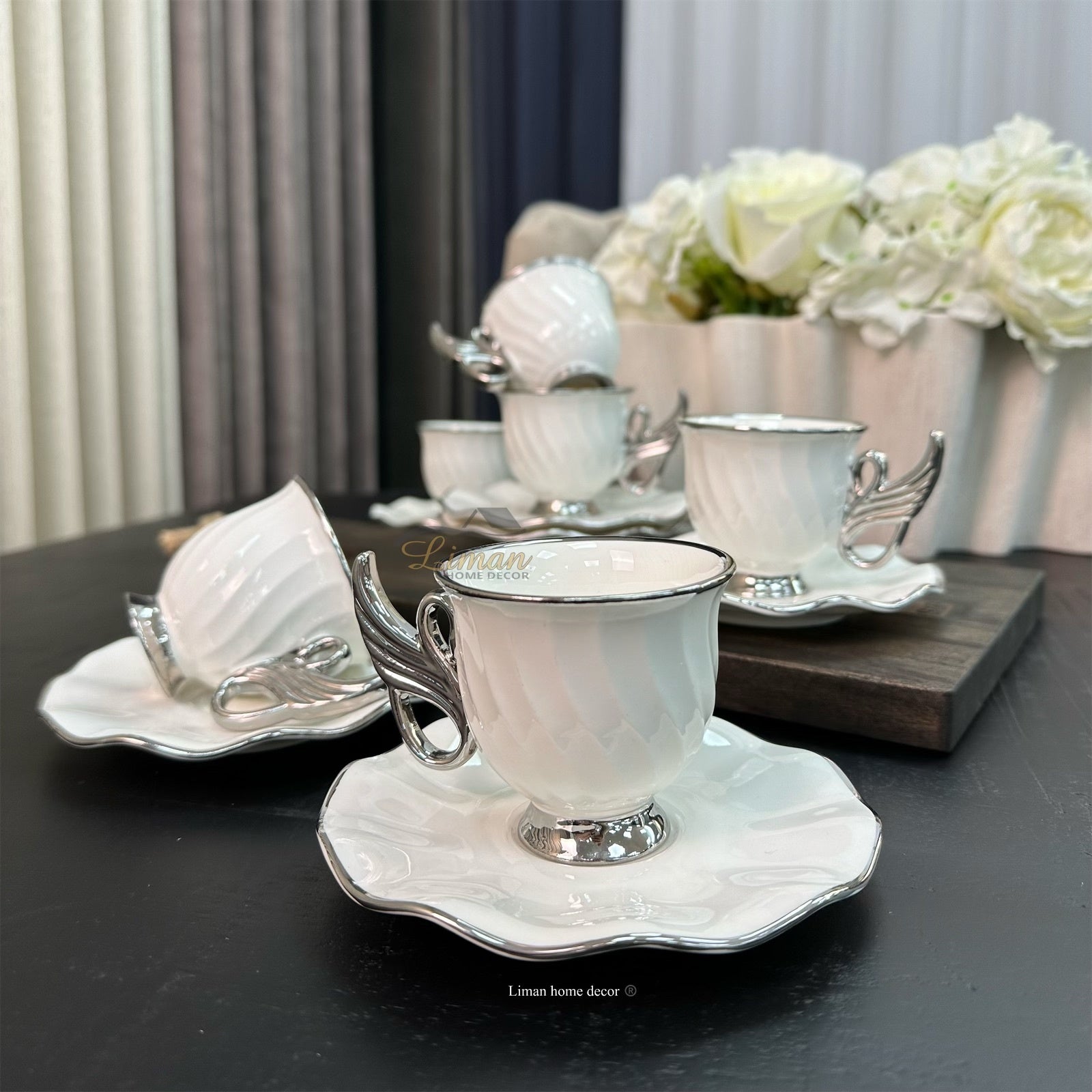 ACR Jade Espresso Set 12 Piece | 6 Person Silver