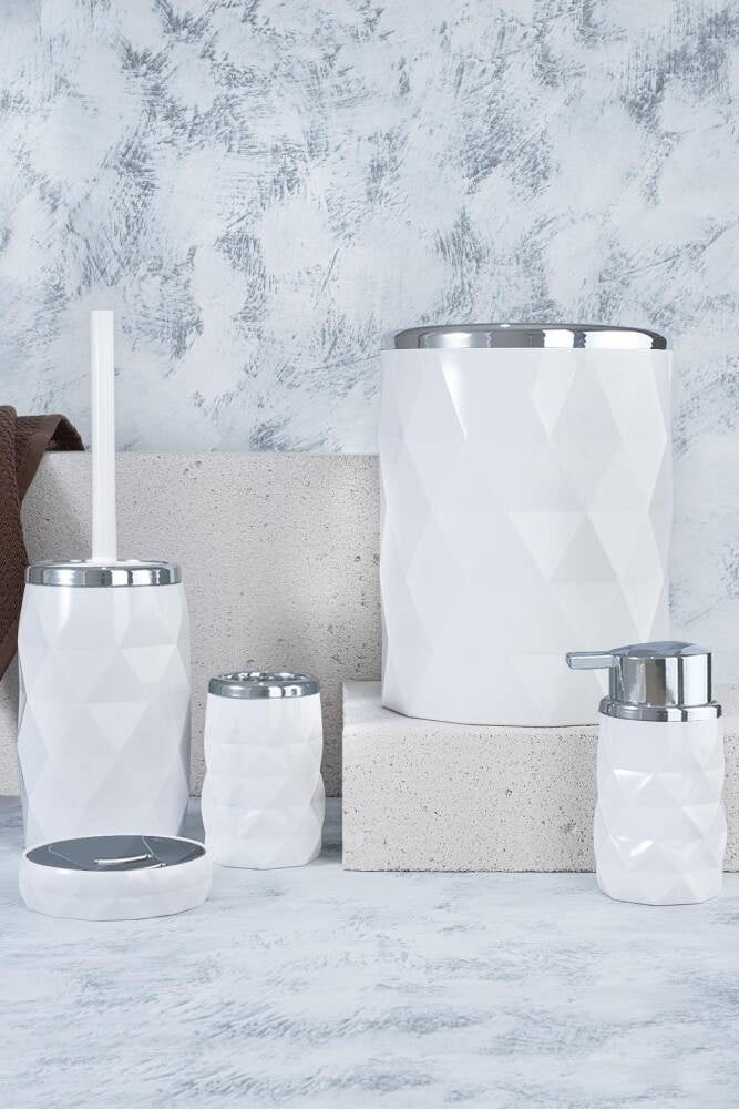 ACR KARINA BATH SET ACRYLIC 5 PIECES WHITE