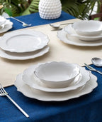 ACR Karmen Dinnerware set 24 Piece | 6 Person Silver