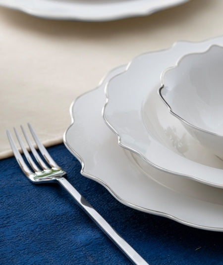 ACR Karmen Dinnerware set 24 Piece | 6 Person Silver