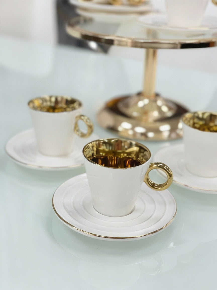 ACR Leonie Espresso Set 12 Piece | 6 Person White