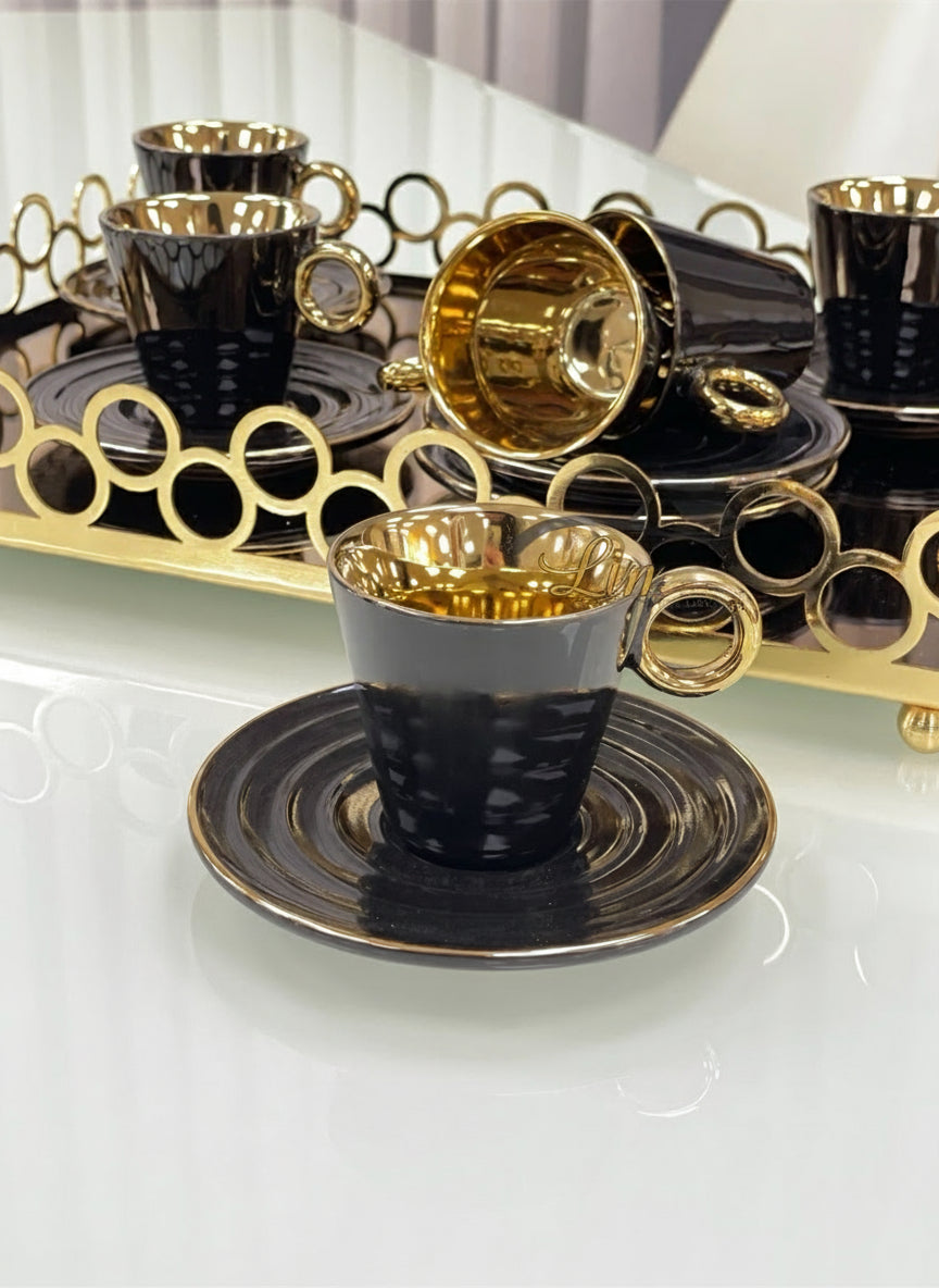 ACR Leonie Espresso Set 12 Piece | 6 Person Black