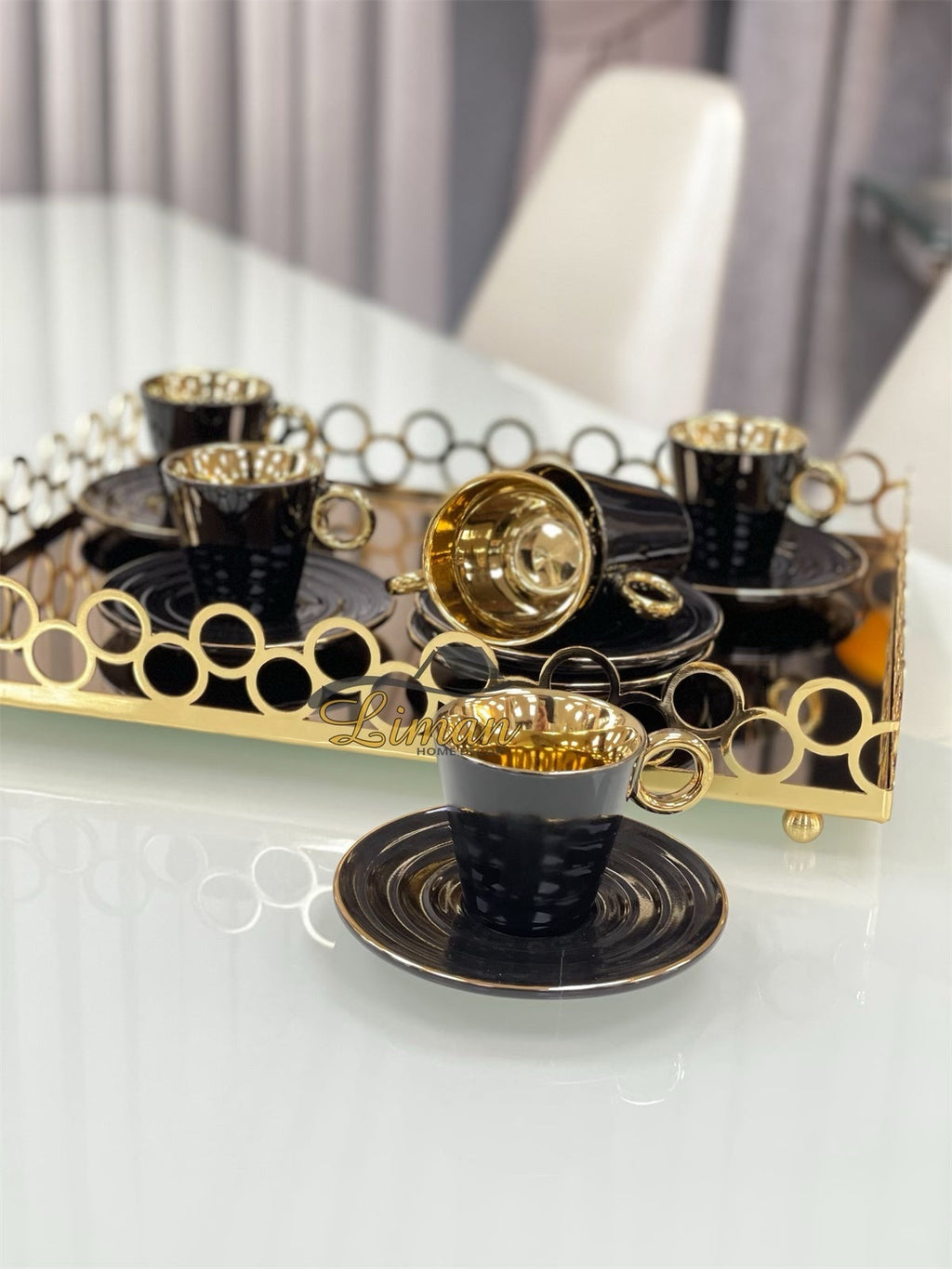 ACR Leonie Espresso Set 12 Piece | 6 Person Black