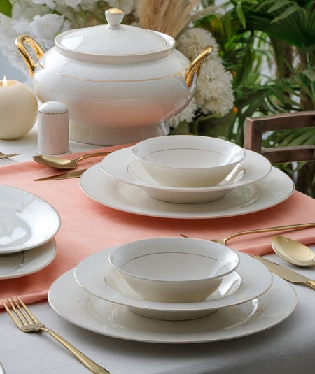 ACR Melanie 12-Person | 60-Piece Dinner Set Gold