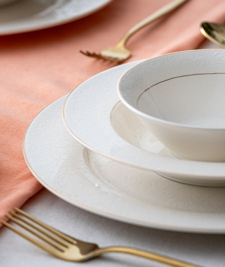 ACR Melanie 12-Person | 60-Piece Dinner Set Gold