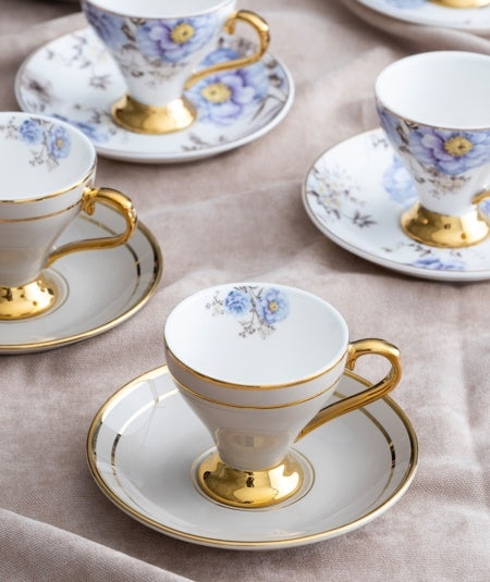 Acr Royalty Espresso Set 12-Piece | 6-Person Blue