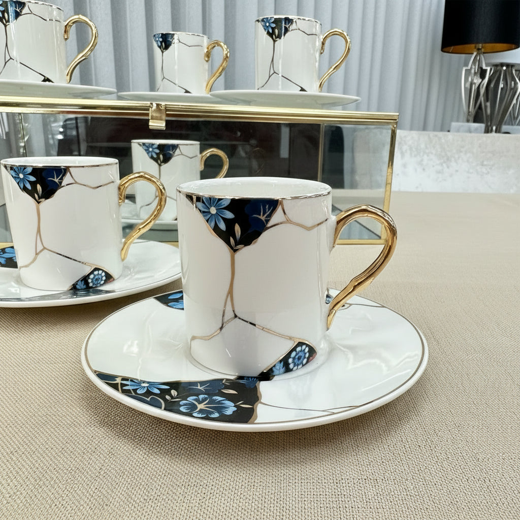 ACR Seosan Star Black Espresso Set 12 Piece | 6 Person