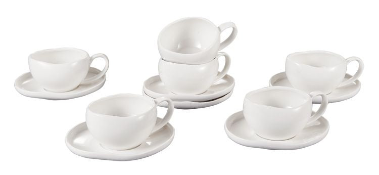 Cupid White ESPRESSO SET | 12-PIECE /6- PERSONS
