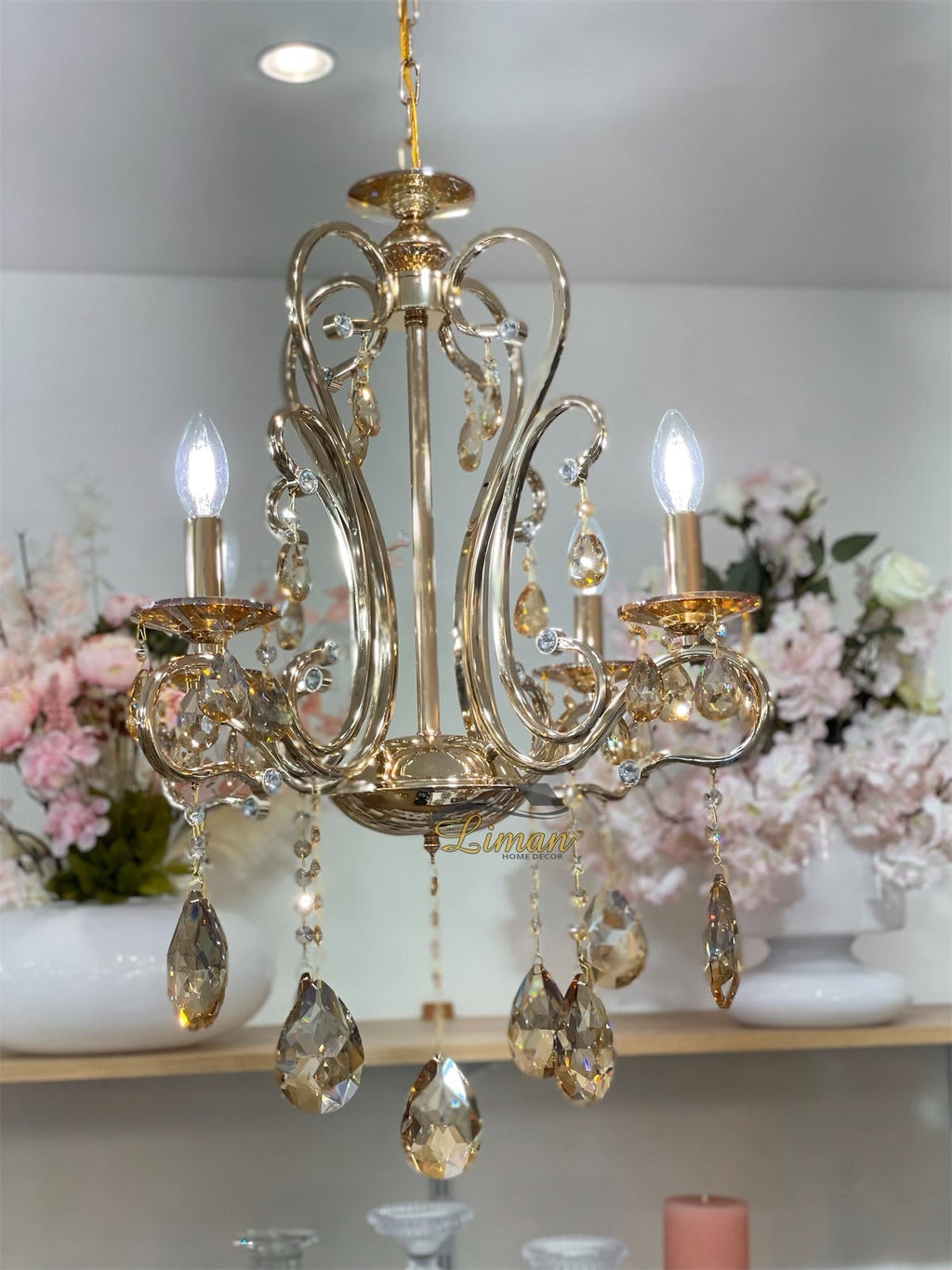 4-ARM GOLD CHANDELIER 13055-4