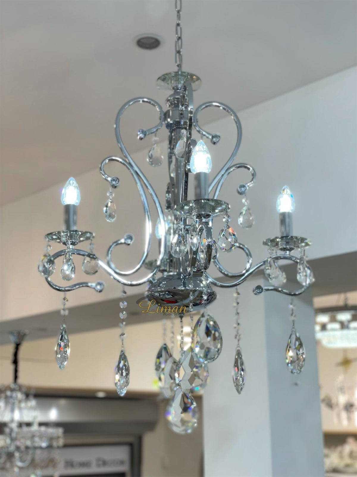 4-ARM SILVER CHANDELIER 13055-4