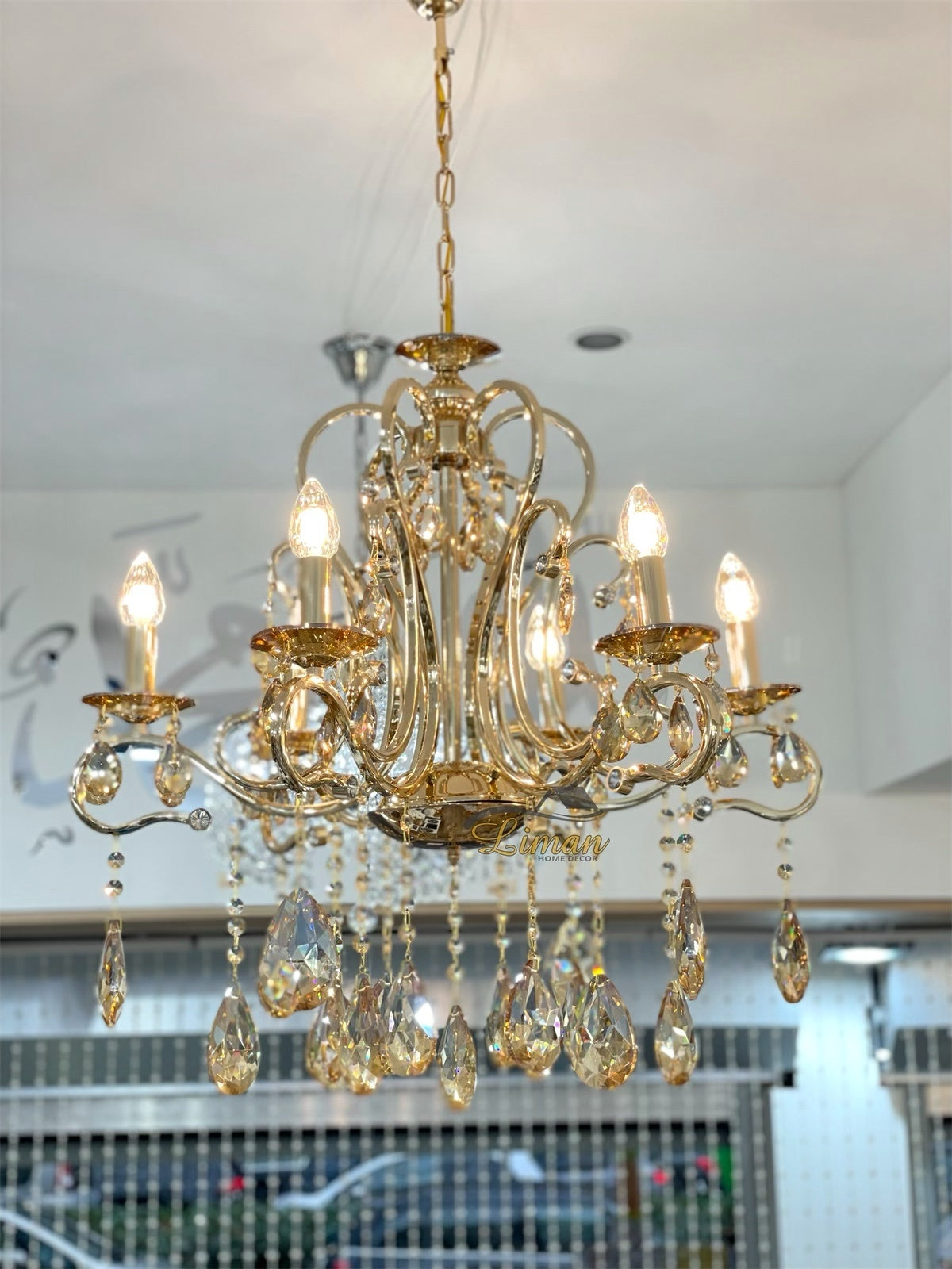 6-ARM GOLD CHANDELIER 13055-6