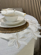Artemis Tablecloth Set with Server Cream 18 Pieces