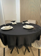 Artemis Tablecloth Set with Server Black 18 Pieces