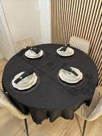 Artemis Tablecloth Set with Server Black 18 Pieces