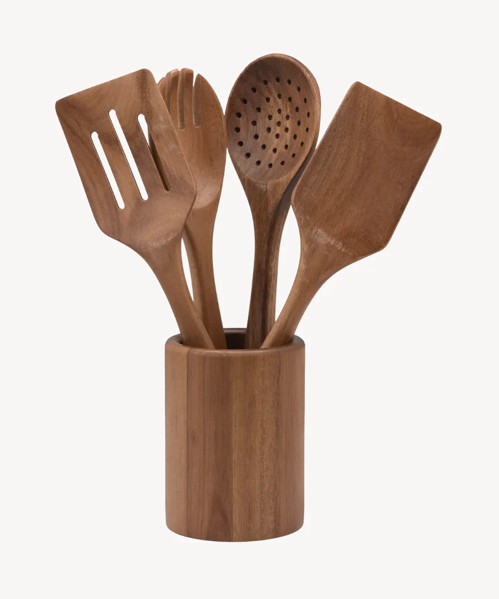 Acacia Lumo Kitchen Utensils Set | 5 Pieces