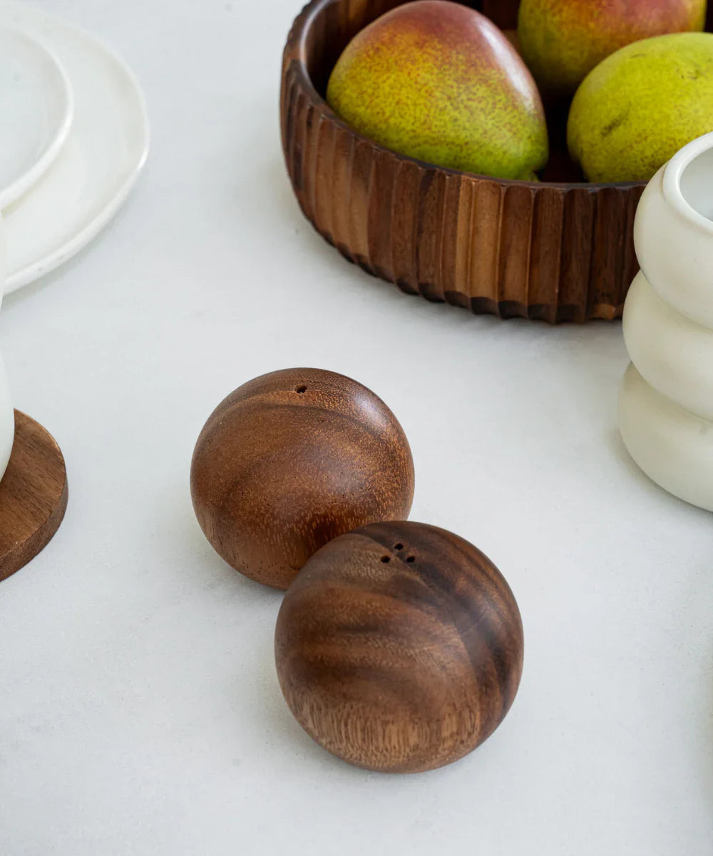 Acacia Salt &amp; Pepper Shakers